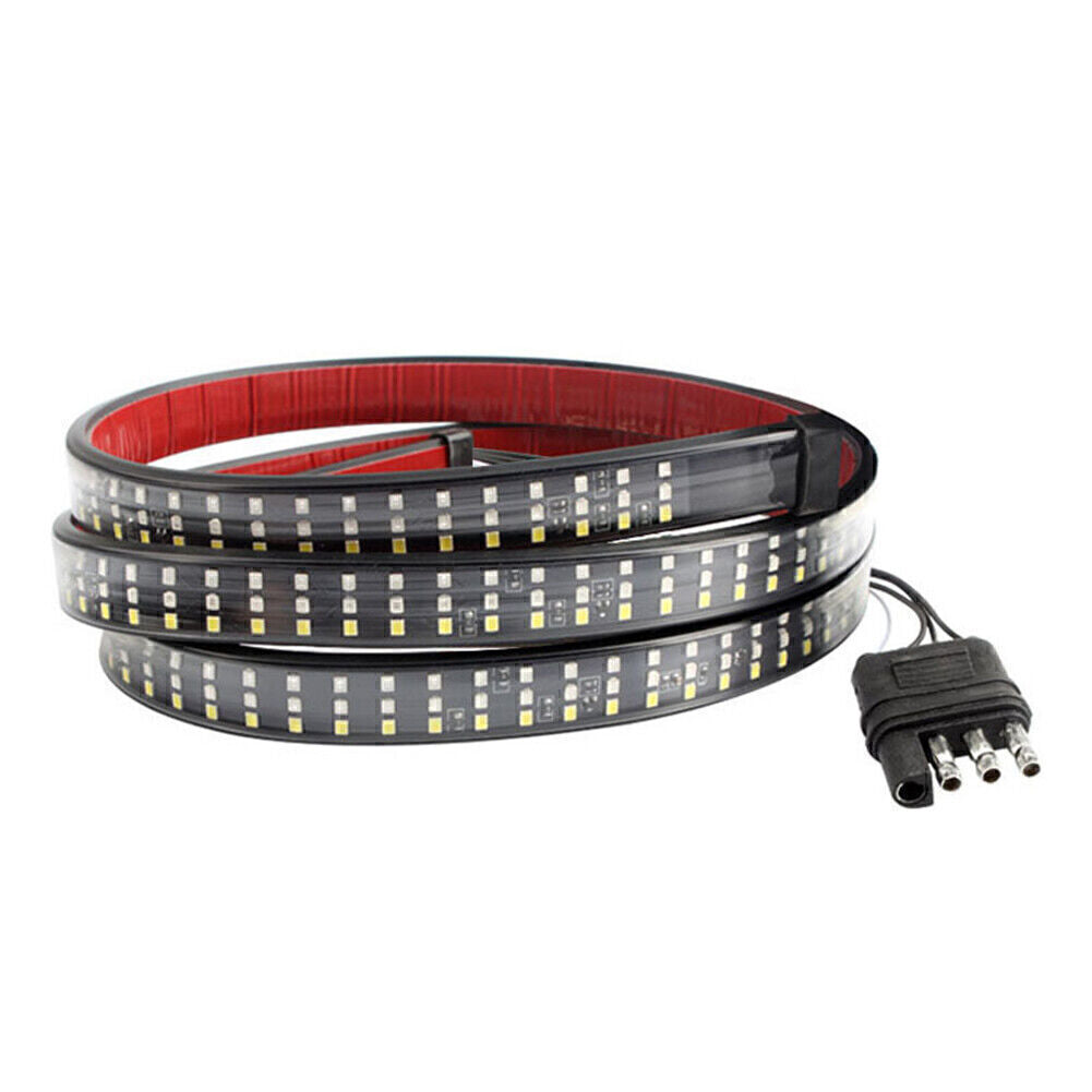 60 Triple Row Truck Tailgate Light Bar LED Strip Reverse Brake Turn Signal