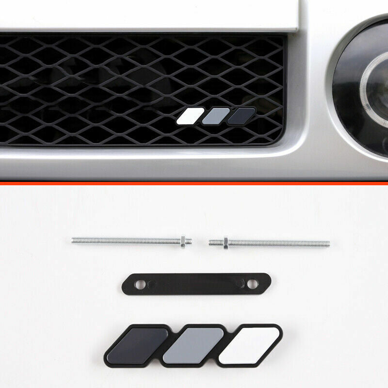 3-Colour Front Center Mesh Grille Badge Trim Fit for Toyota FJ Cruiser 2007-2020