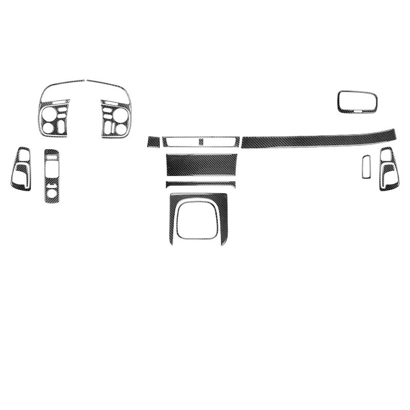 19Pcs Carbon Fiber Interior Full Sets Cover Trim Kit for Honda S2000 2004-2009