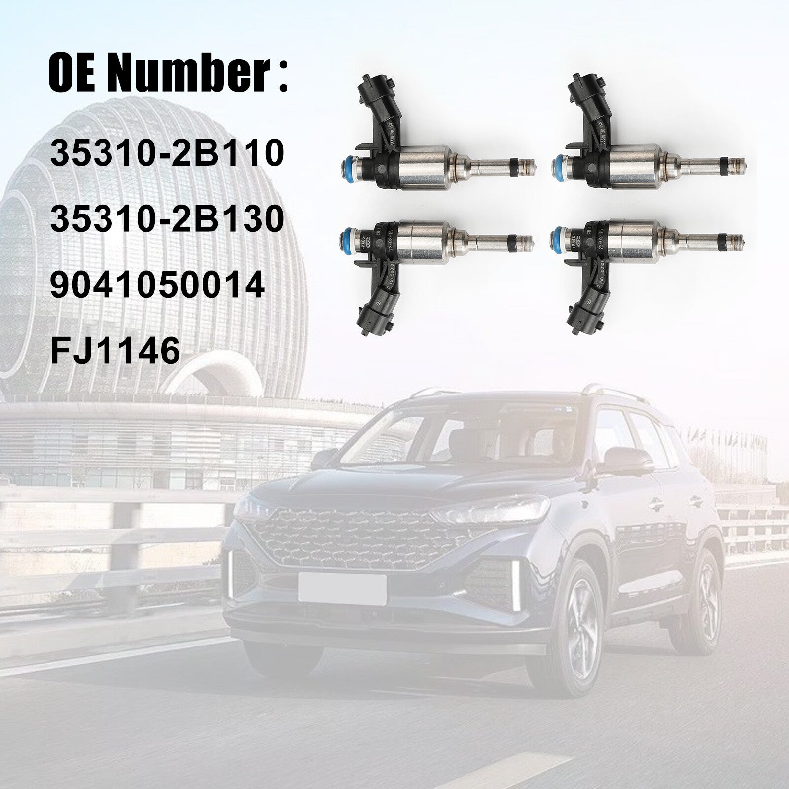 4PCS Fuel injectors 35310-2B130 for Hyundai for Veloster Accent for Kia 1.6L 2012-2017