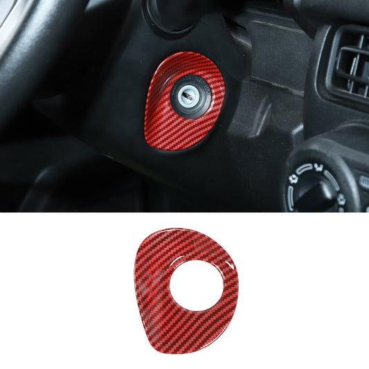Ignition Start Switch Key Jack Cover for Suzuki for Jimny 2019+ ABS Red Carbon Fiber