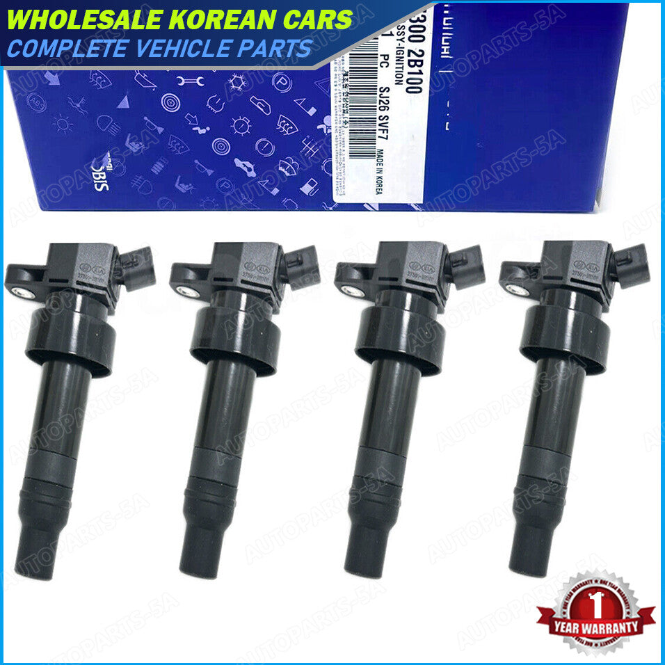 4-Pack Ignition Coils for 2012-20 for Hyundai for Veloster Rio Soul 1.6L 273012B100