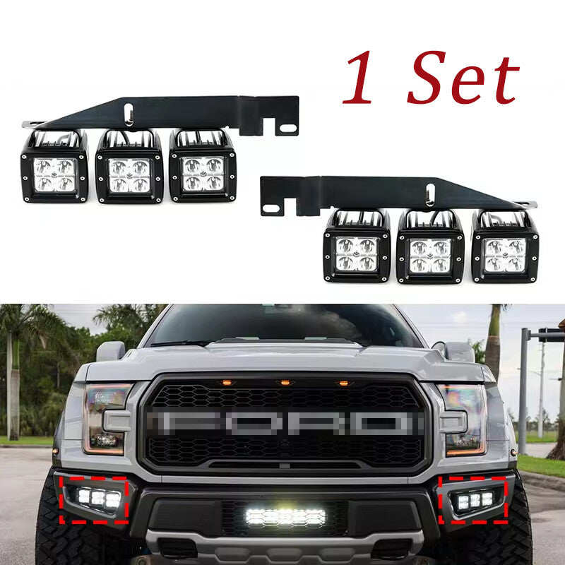 Fog Lights Bumper Mount Bracket Kit for Ford F-150 2017 2018 2019 2020