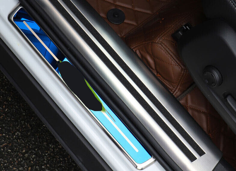 for Volvo XC40 19-23 Silver Steel Outer Door Sill Scuff Plate Cover Protector 4x