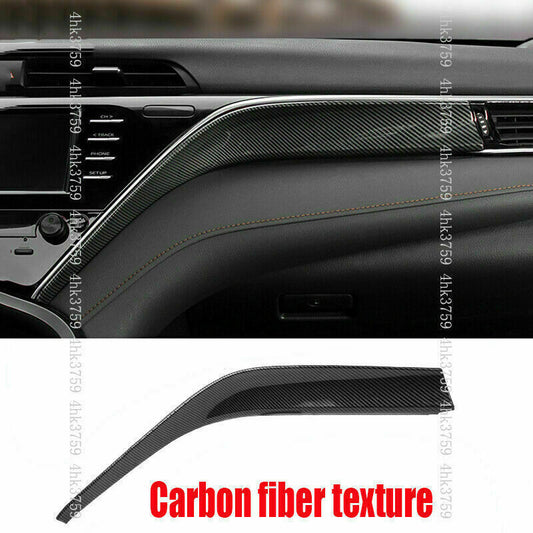 for Toyota for Camry 2018-2022 Carbon Fiber ABS Interior Dashboard Panel Cover Trim