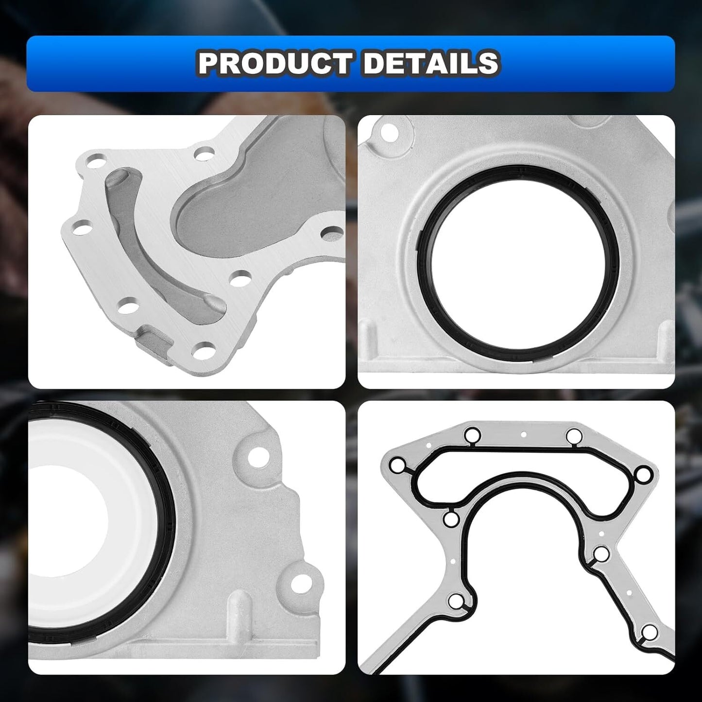 Rear Main Seal Cover Gasket w/ Bolts For GM LS1 4.8 5.3 5.7 6.0 6.2 LM7 for chevy LS