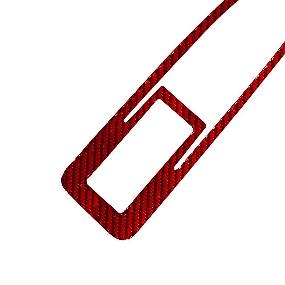 Red Carbon Fiber Passenger Door Control Cover Trim for Chrysler 200 2011-2014