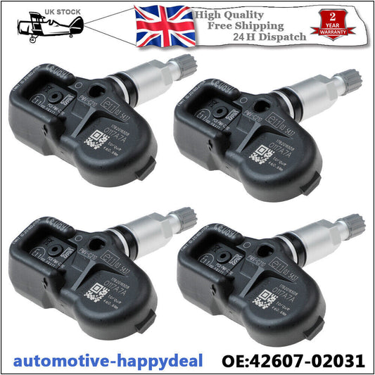 4X for LEXUS IS300H TPMS TYRE PRESSURE MONITOR SENSOR IS300H AVE30 42607-30070