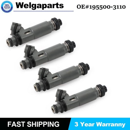 Set of 4 Fuel Injectors for Mazda Protege 1.5L 1.6L 1997-2003 New 195500-3110
