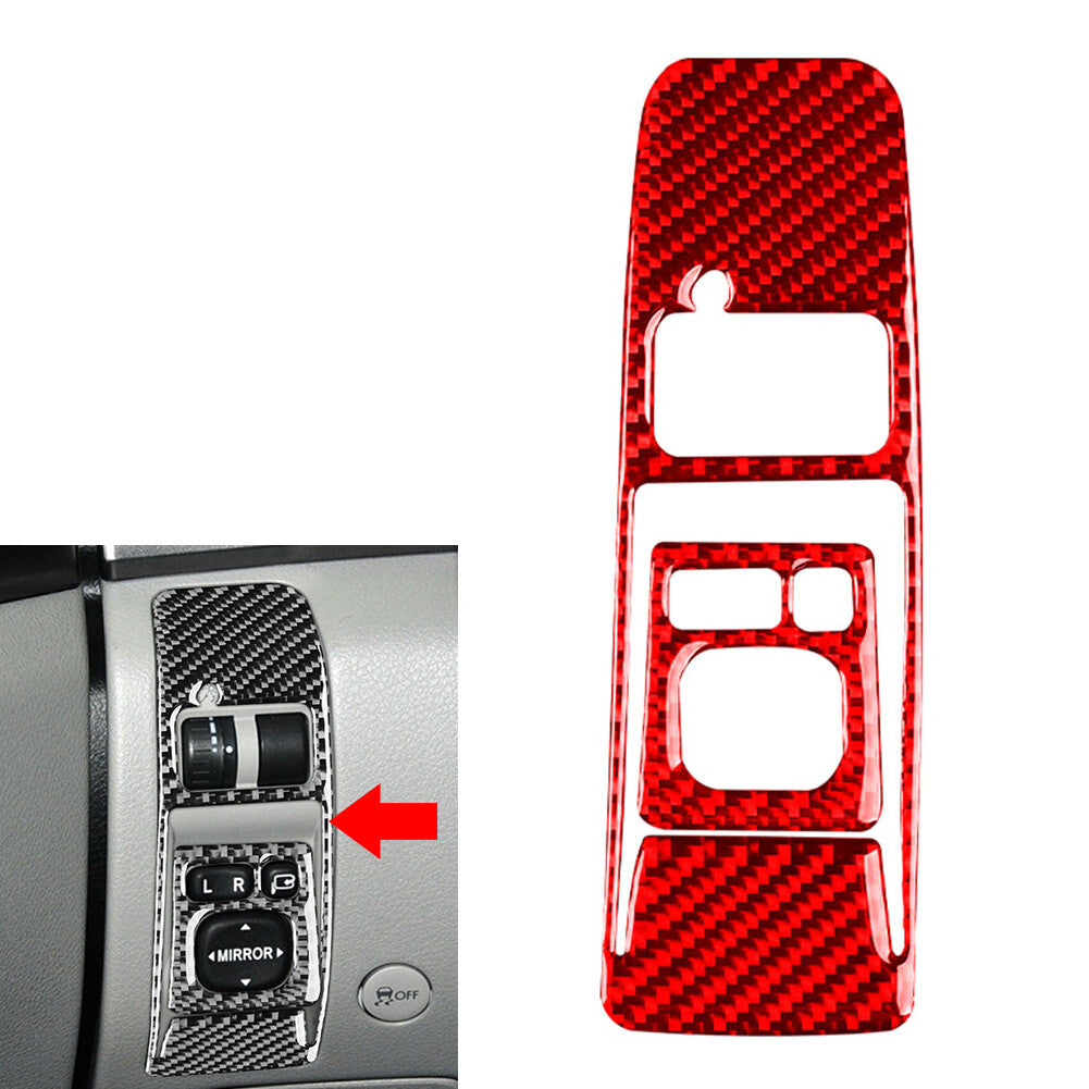 Carbon Fiber Headlight Control Panel Cover Trim for Subaru Forester 2009-2013