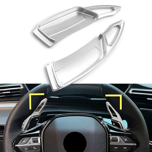 Aluminum Steering Wheel Paddle Shifter Fit for Peugeot 3008 5008 GT 2017-2019 Silver