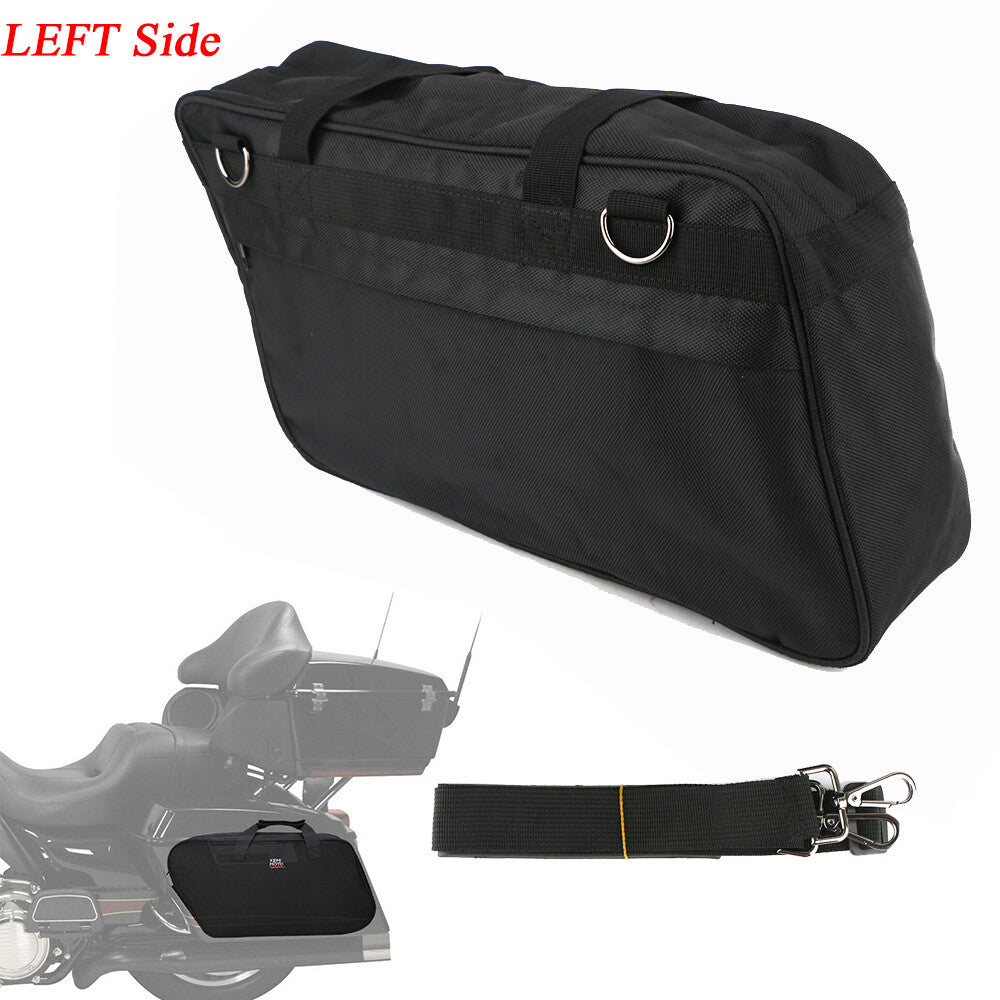 Left side motorcycle saddlebag lining travel touring bag travel gliding