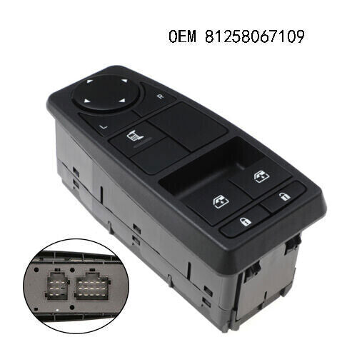 for MAN TGS TGX BBS BLS-WW Power Window Lifter Switch Button 81258067109 BLACK 1