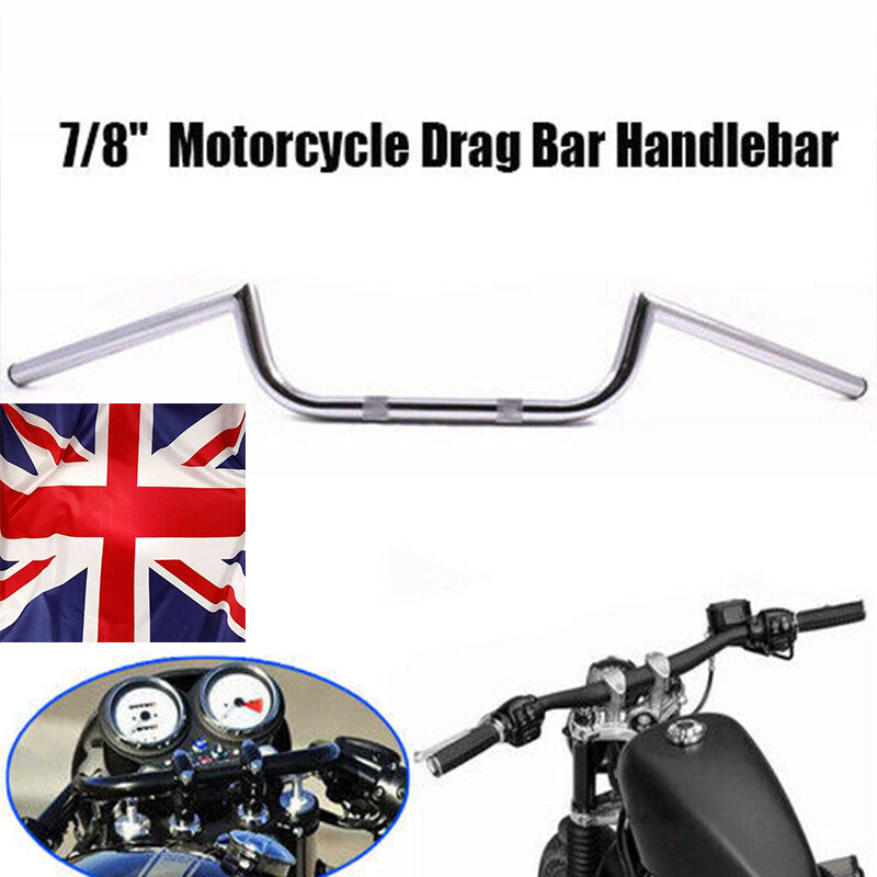 Motorcycle 22mm 7/8 Drag Bar Wide Handlebar For Chopper Cafe Racer for Honda Chrome