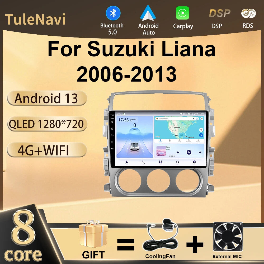 for Suzuki Liana 2006-2013 Android CarPlay Car Stereo Radio GPS Player Screen