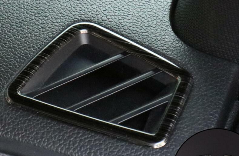 for Ford Explorer 2011-2019 Black Steel Dashboard LR Air Outlet Vent Trim 2PCS