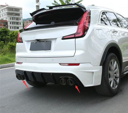 for Cadillac XT4 2019-21 Carbon Fiber Rear Tail Exhaust Muffler Tip Pipe Trim 2P
