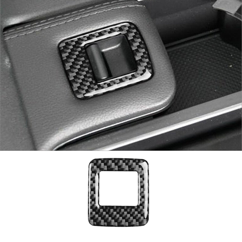 Carbon Fiber Interior Floor Console Button Trim for Mazda MX-5 Miata 2009-2015
