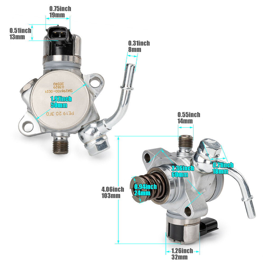 High-pressure fuel pump PE19-20-3F0, suitable for Mazda 3 (2012-2018), 6 (2014-2017), 15, 16