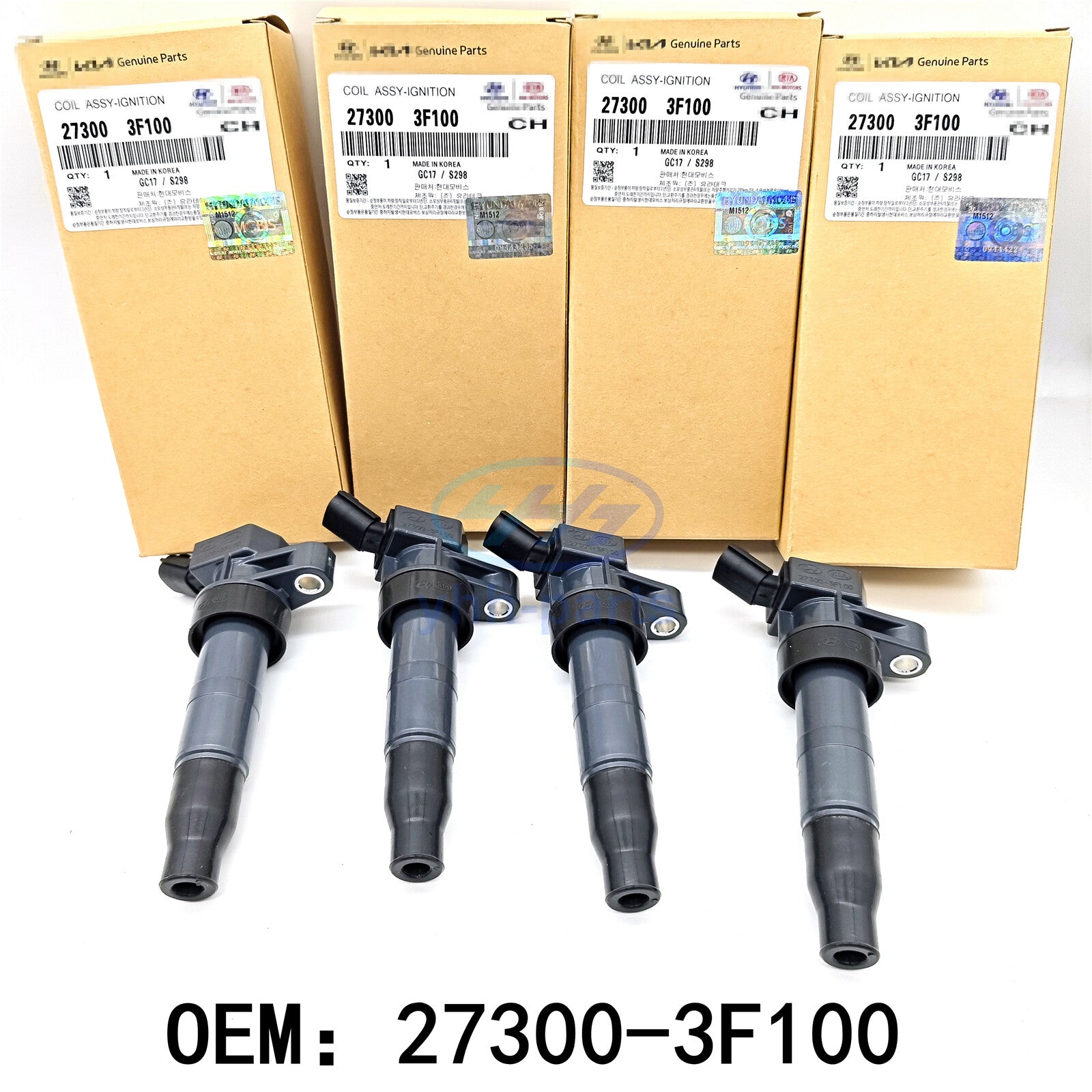 27300-3F100 4Pcs Ignition Coil for Hyundai Sonata for Tucson for Kia Optima Forte