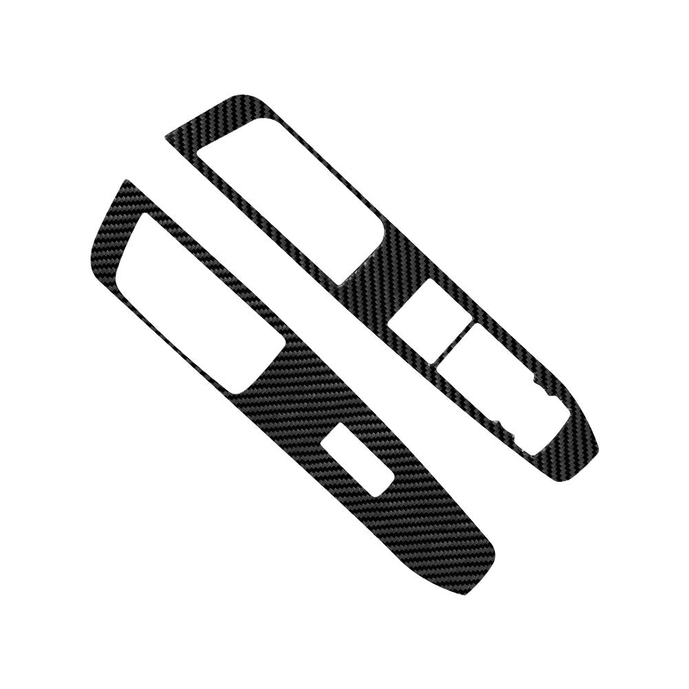 2X Carbon Fiber Front Lift Switch Panel Cover Trim for Ford Explorer 2020-2023