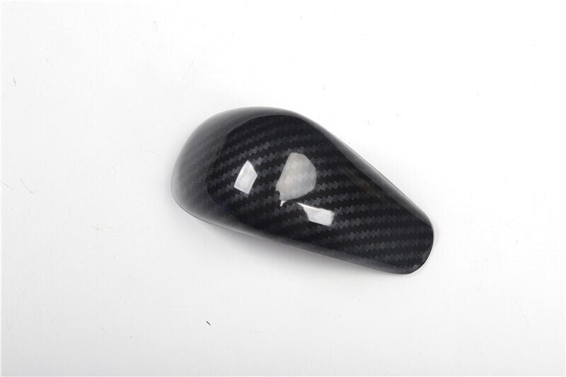 Car Inner Gear Shift Knob Head Cover Trim Fit for Audi A6L 12-2015 Carbon Fiber
