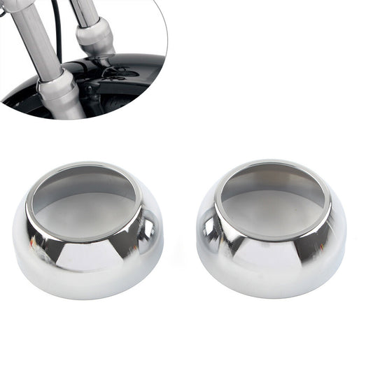 CNC Gabelmanschettenbeckungen 39 mm f¨¹r for Harley FXSTB FXSTC FXDWG Chrom