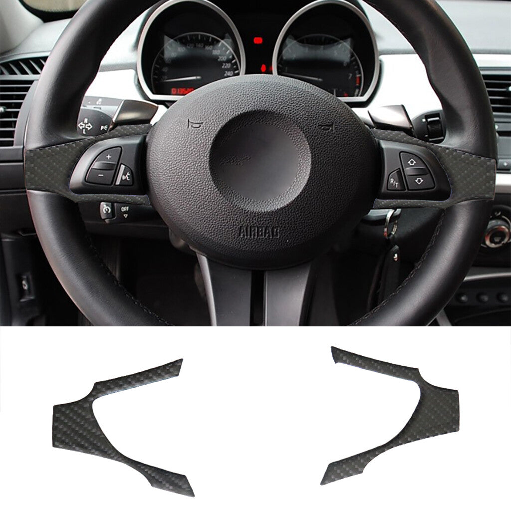 Carbon fiber steering wheel sticker interior protective cover decoration suitable for BMW Z4 2003 - 2010