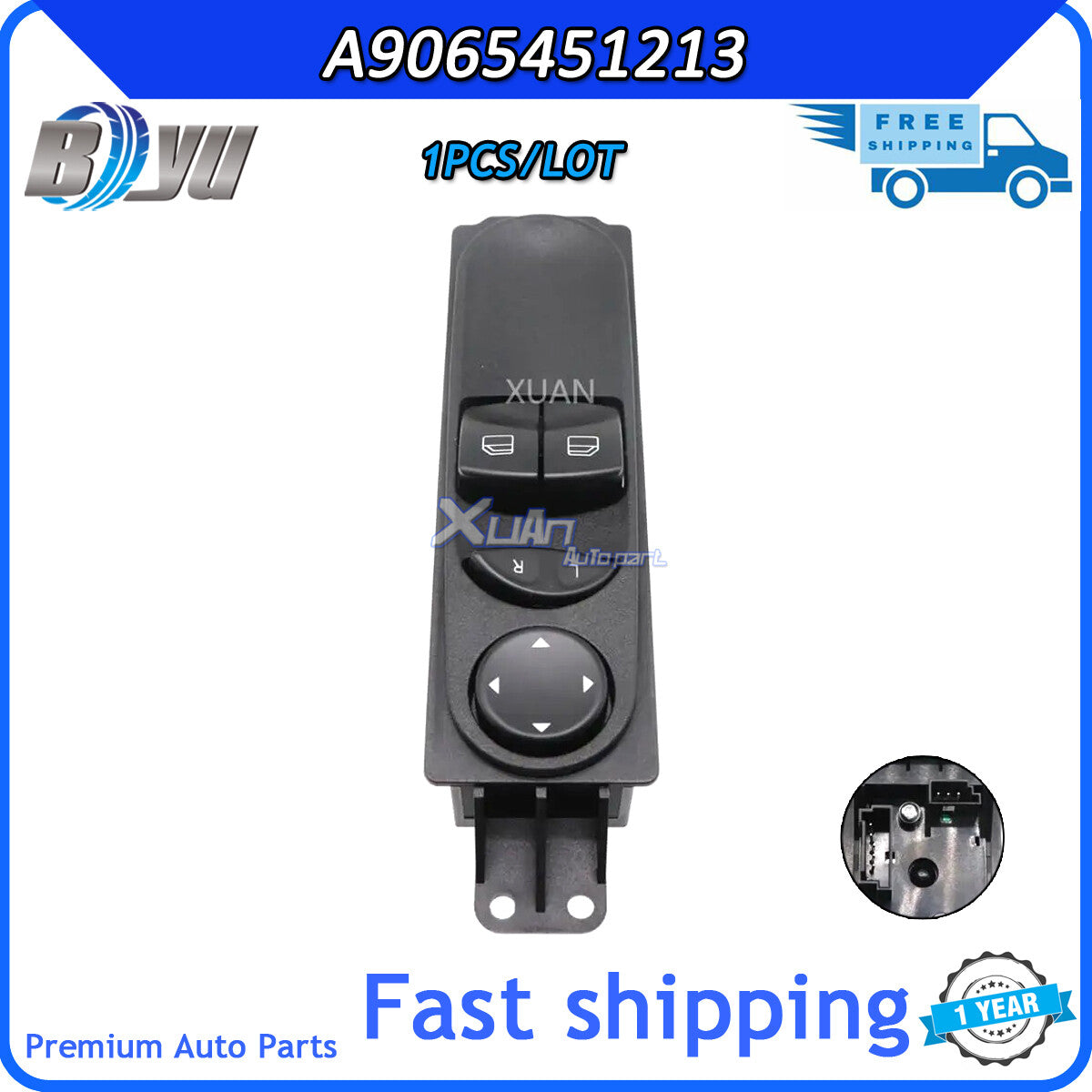 Power Window Lifter Main Switch Suitable for Mercedes-Benz A9065451213 High Quality