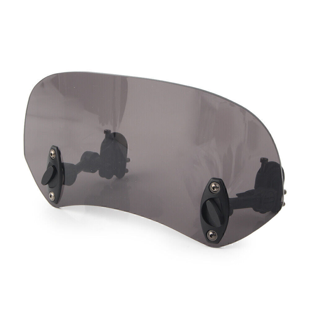 Adjustable Windshield Clip On Extension Spoiler Wind Deflector Universal Smoke
