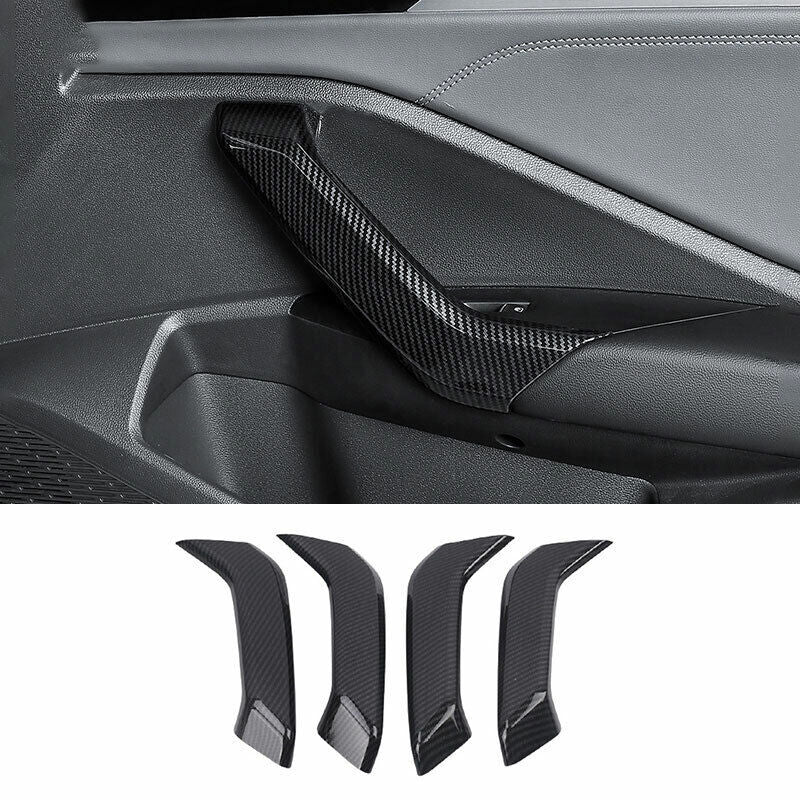 for Volkswagen for Jetta Mk7 2019-2022 Carbon Fiber Interior Door Armrest Cover Trim
