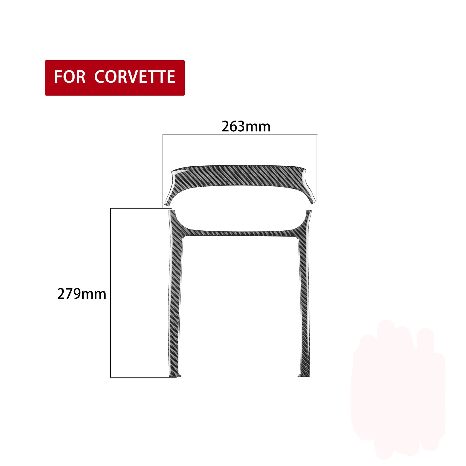 Fit for Chevrolet for Corvette C6 Carbon Fiber Center Control Outer Frame Cover Trim