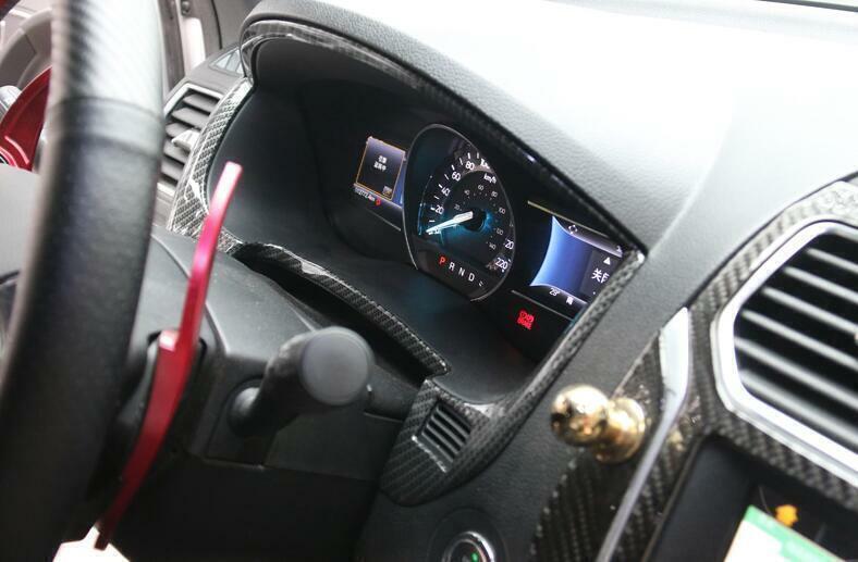 Instrument Panel Frame Cover Trim 1PCS for Ford Explorer 2011-2019 Carbon Fiber