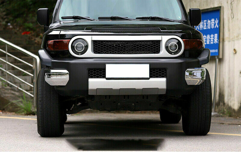 Chrome Car Front Bumper Corner Guard Cover Trim for Toyota FJ Cruiser 2006-2017