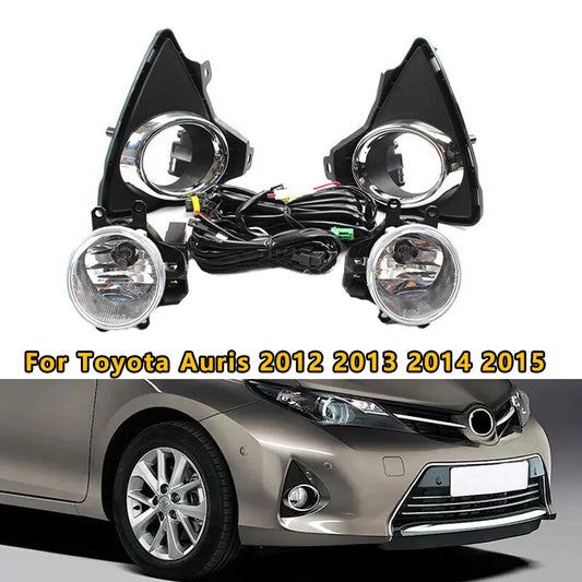 Fog Lights Bezel Frame Trim Cover Wires Switch for Toyota Auris 2012 -2015