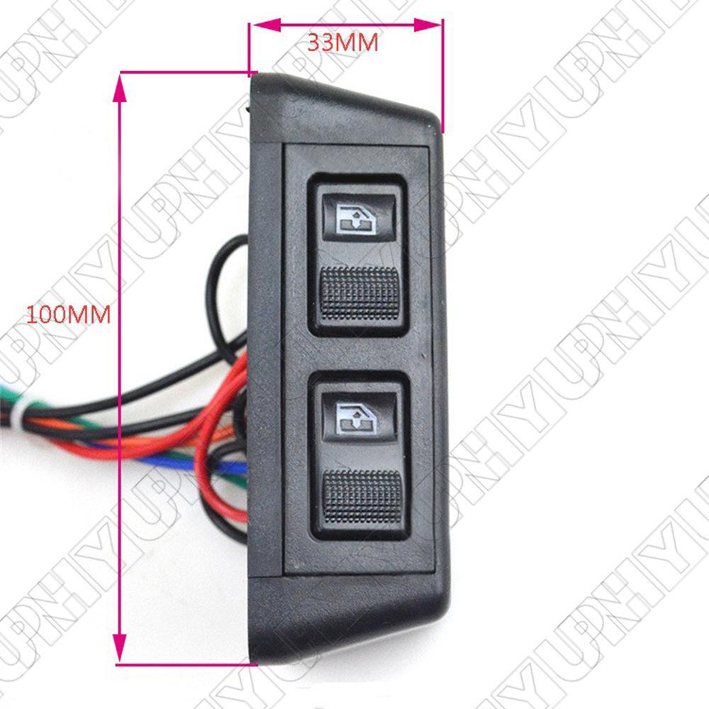 12V Universal 3 Remote Switch Kit Door Lock Power Window Fit For Front Two Doors