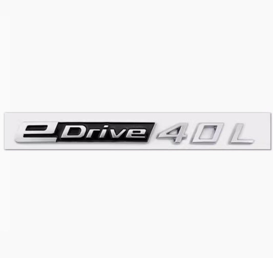 EDrive40L EDrive 40 L Letter EMBLEM BADGE STICKER Silver for I3 I4 I5
