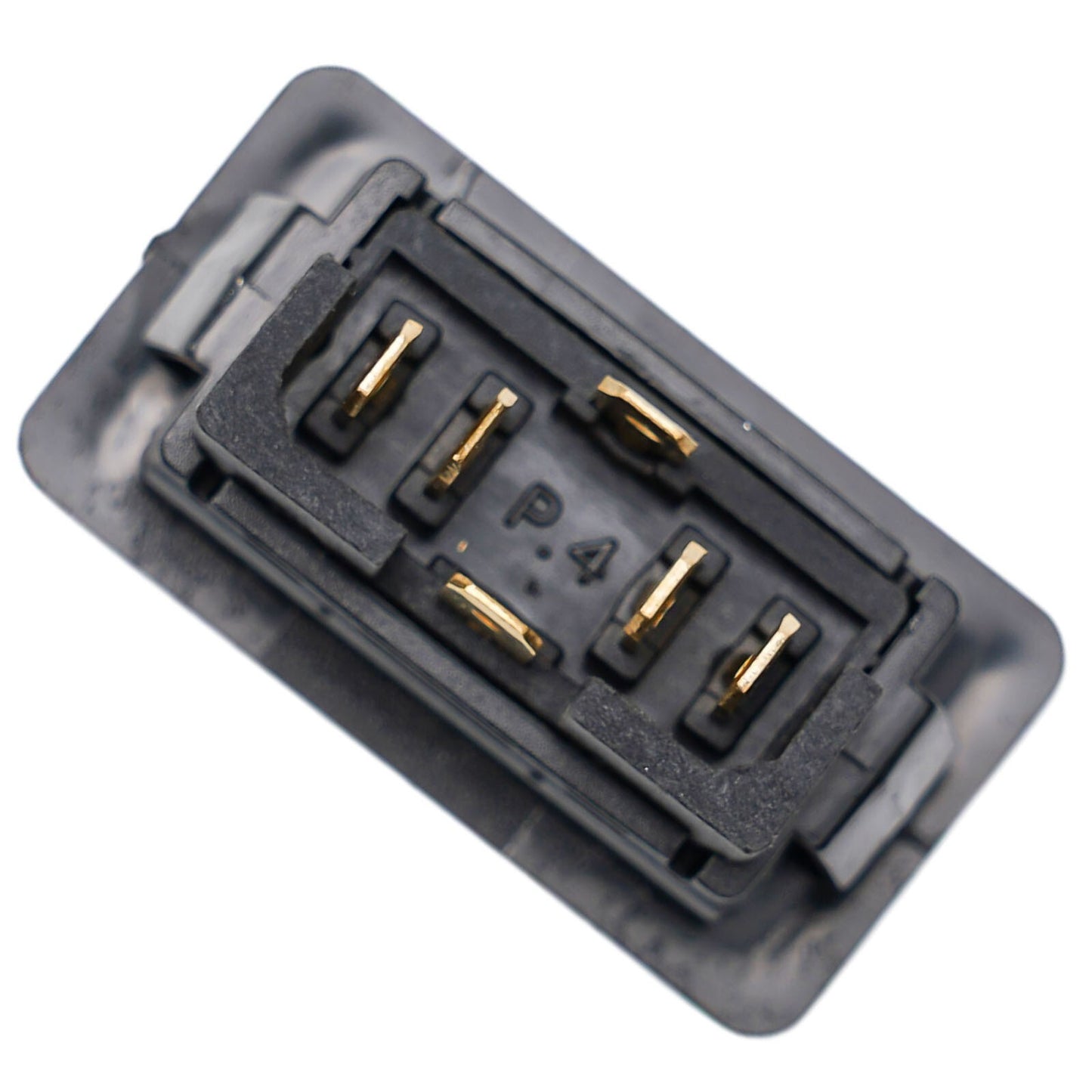 Car electric power switch button with green light, 6 pins, 12/24 volts, 20 amps, new.