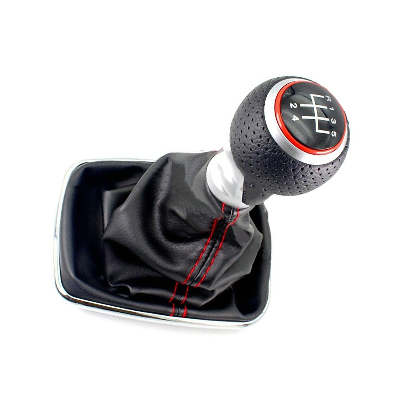 5-Speed 12mm Car Gear Shift Knob w/Boot For 98-06 for VW for Bora MK4 for Golf 4 for Jetta 4