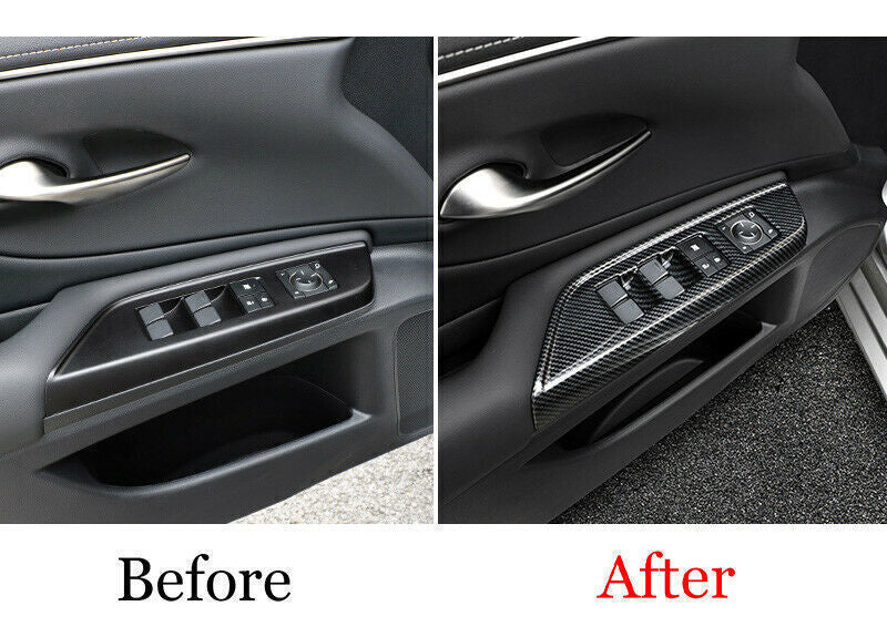 for Lexus ES250 300h 350 2019-23 ABS Carbon Look Window Lift Panel Switch Cover