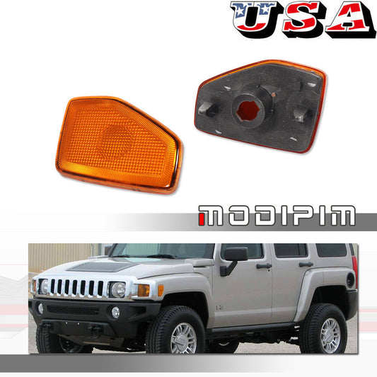 Amber front bumper side marker light housing kit for 2006-2010 for HUMMER H3