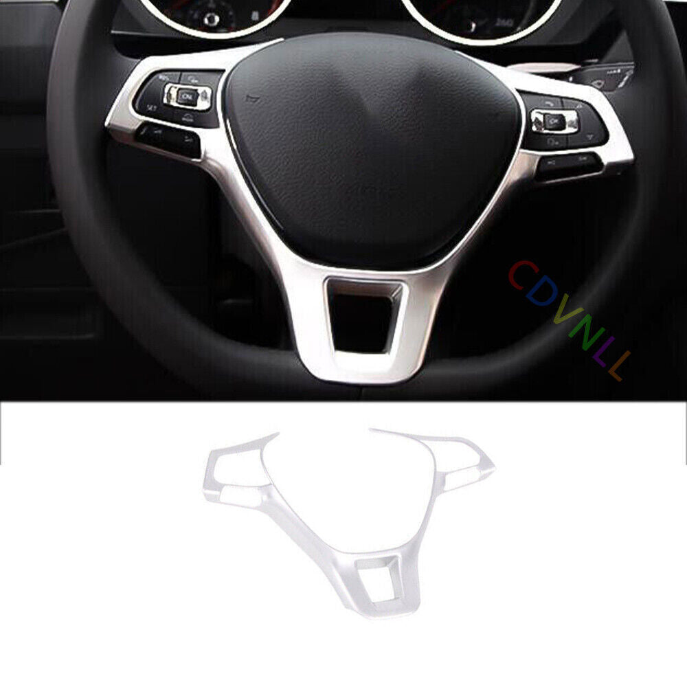 1X Matte Silver Inner Steering Wheel Frame Cover Trim for Volkswagen Atlas 18-20