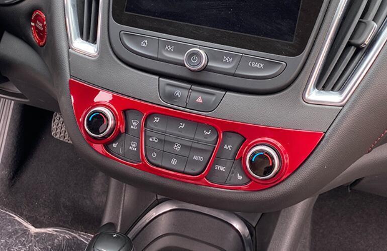 Painted Red Console AC Switch Control Panel Trim for Chevrolet Malibu 2016-23