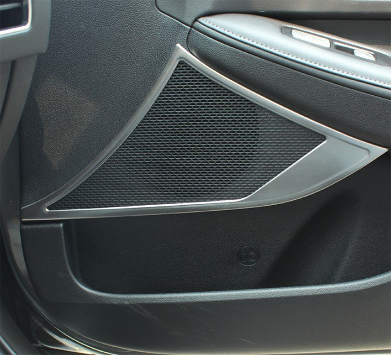 for Hyundai Sonata 2020-23 Silver Steel Inner Door Speaker Horn Frame Cover Trim