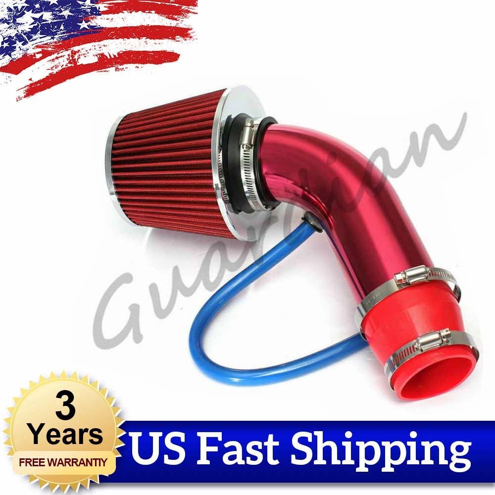 Alu Red 3 76mm air filter kit intake hose for automatic universal replacement