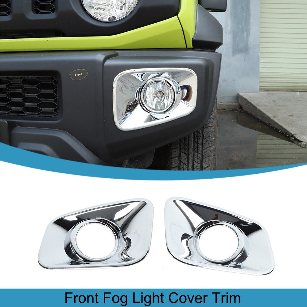 Chrome Front Fog Light Lamp Decoration Cover Trim for Suzuki for Jimny 2019-2023