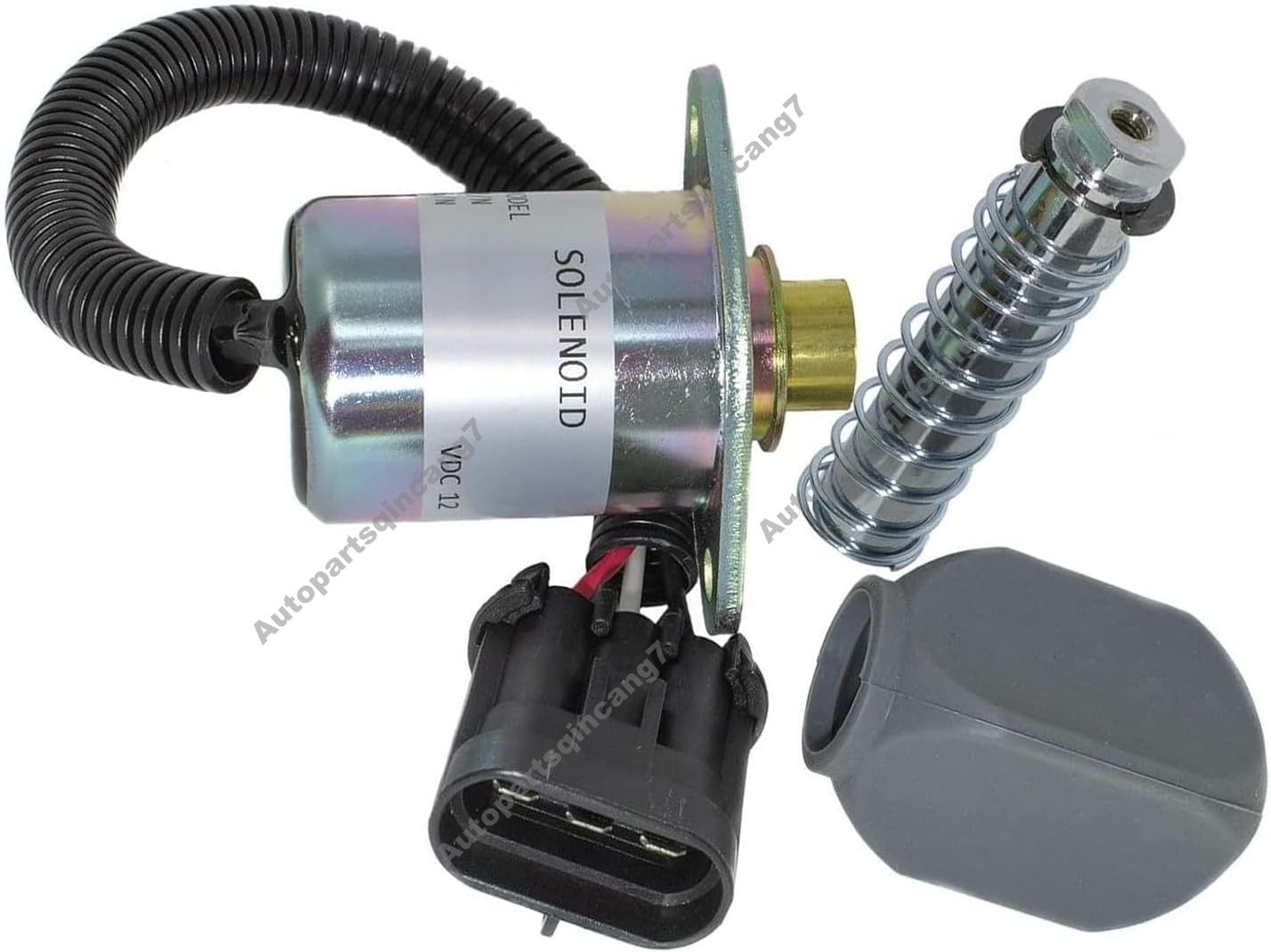 12V Diesel Shutoff Solenoid Valve 7136559 for Bobcat Loader A220 S100 S150 S770