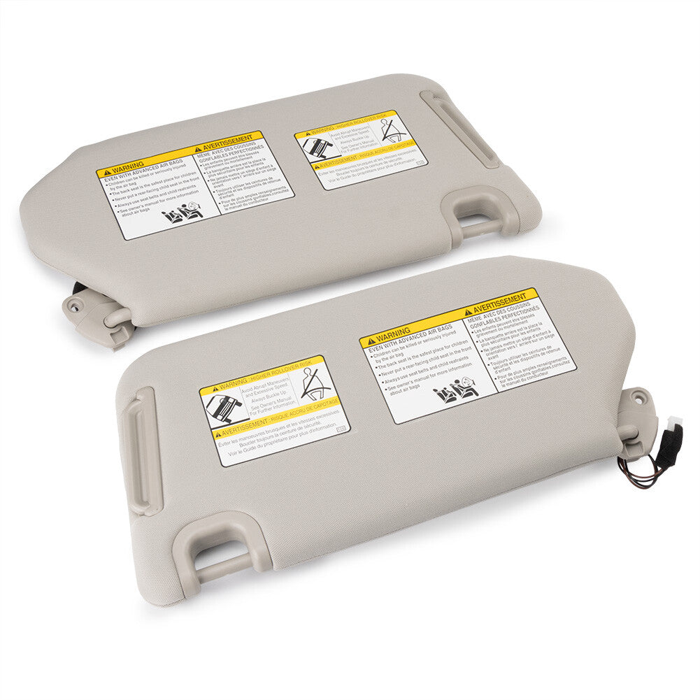 2PC For 13-18 for Nissan Pathfinder 14-17 for Infiniti QX60 Left Right Beige Sun Visor
