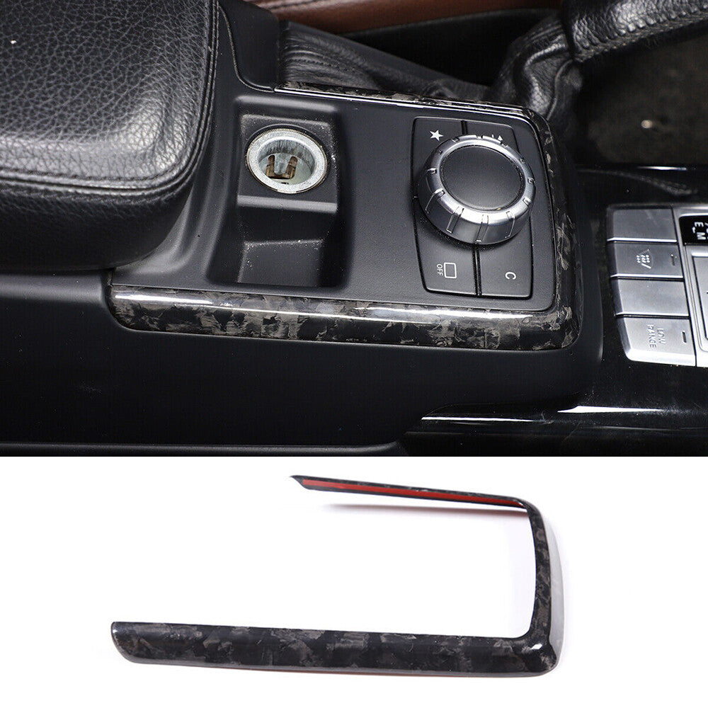 for Benz G Class W463 G500 2012-18 Forged Carbon Center Console Mode Button Trim