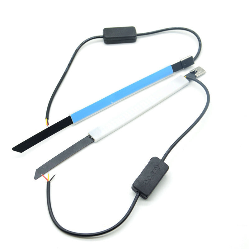 2x Motorcycle Fork Light Strip LED Turn SignalLight Waterproof Red Yellow Light